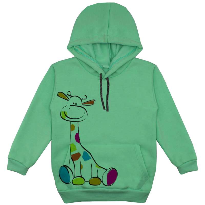 هودی پسرانه مدل  زرافه F213 رنگ سبز