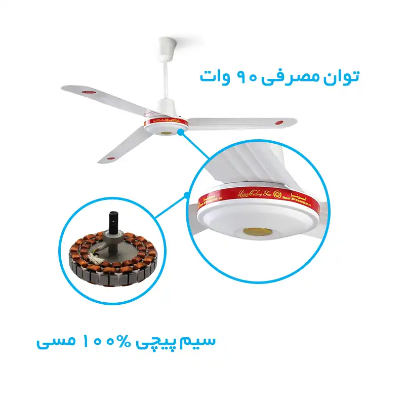 پنکه سقفی لونا مدل 102 بسته دو عددی