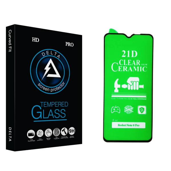 محافظ صفحه نمایش سرامیکی دلتا مدل Fit مناسب برای گوشی موبایل شیائومی Note 8 pro