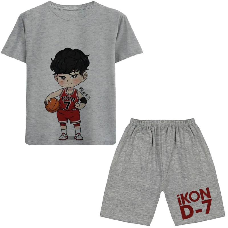 ست تی شرت و شلوارک پسرانه مدل N 03