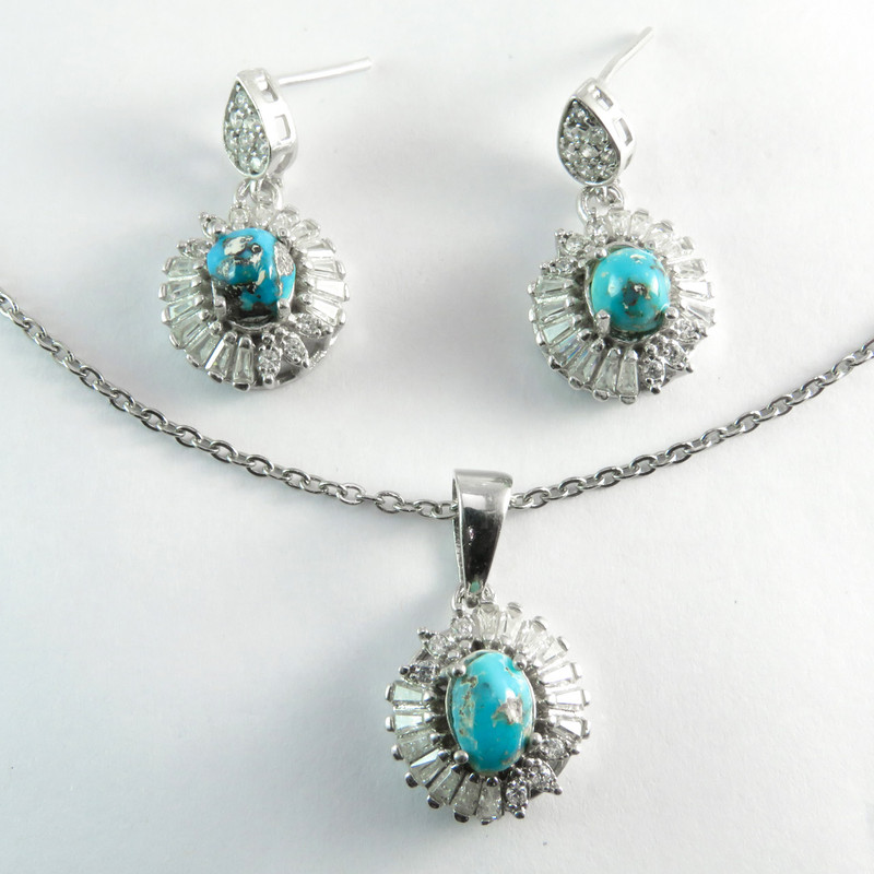 نیم ست نقره زنانه کد AV021-1