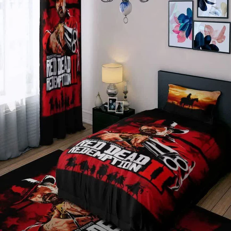 سرویس خواب مدل پسرانه ردد یک نفره 4 تکه