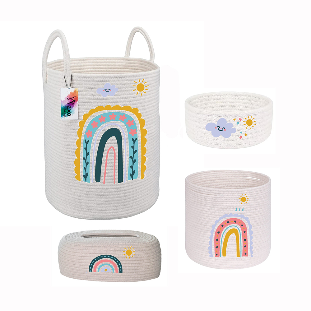 ست سبد وسایل کودک مدل رنگین کمان کد 2 مجموعه 4 عددی