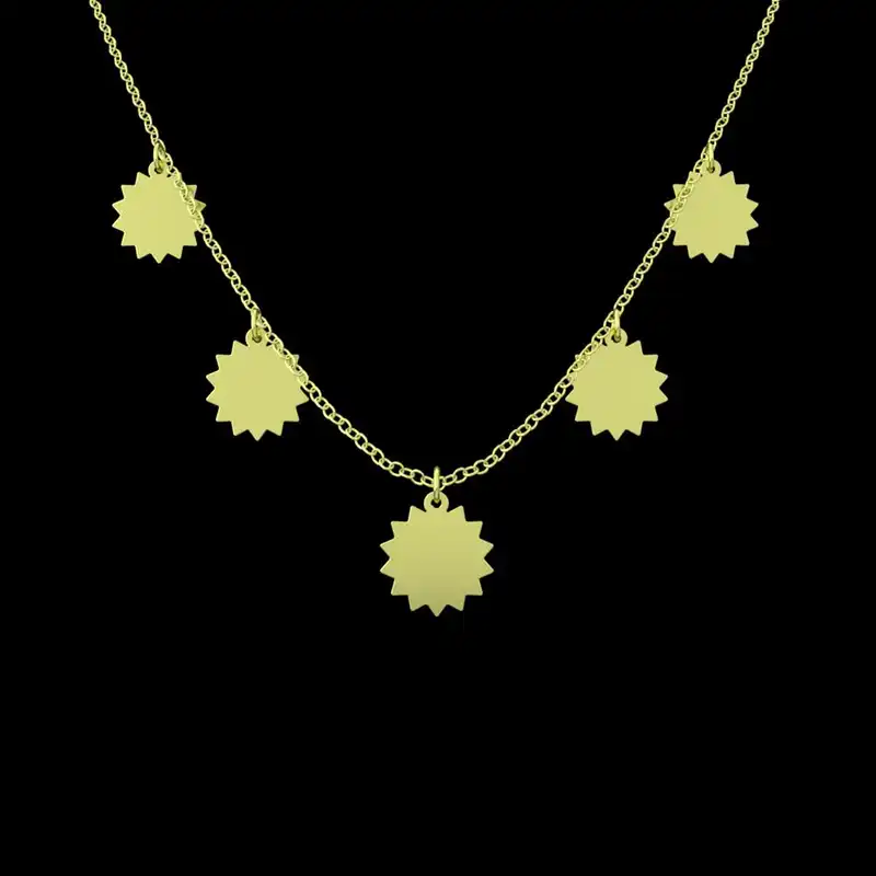 گردنبند طلا 18 عیار زنانه مدوپد مدل ستاره کد RNA15614