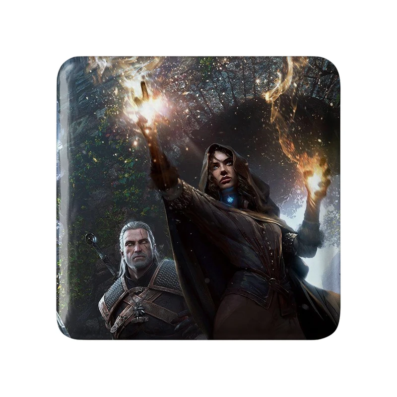 مگنت خندالو طرح گرالت و ینیفر ویچر مدل مربعی کد 30939