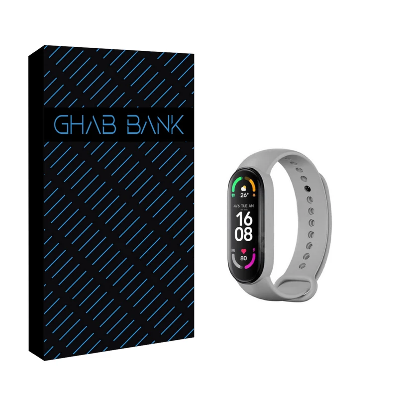 بند قاب بانک مدل SILICON مناسب برای ساعت هوشمند شیائومی MI BAND 6