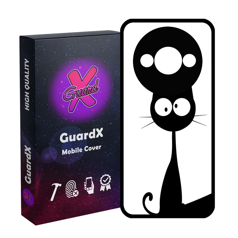 کاور گارد ایکس طرح گربه مدل Glass10728 مناسب برای گوشی موبایل شیائومی Redmi A3 4G/ A3X 4G/ Poco C61