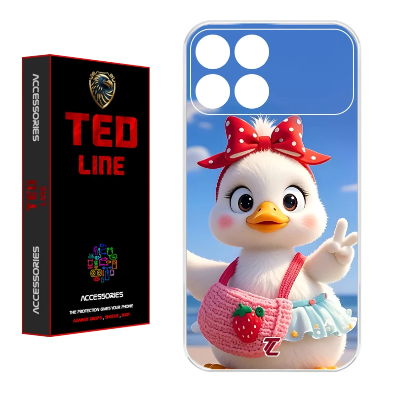 کاور تدلاین طرح اردک کد 1186 مناسب برای گوشی موبایل شیائومی Poco X6 Pro