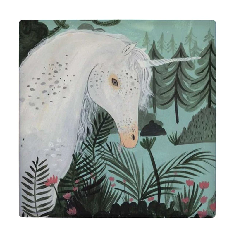  زیر لیوانی  طرح نقاشی اسب تک شاخ کد    5848603_4268