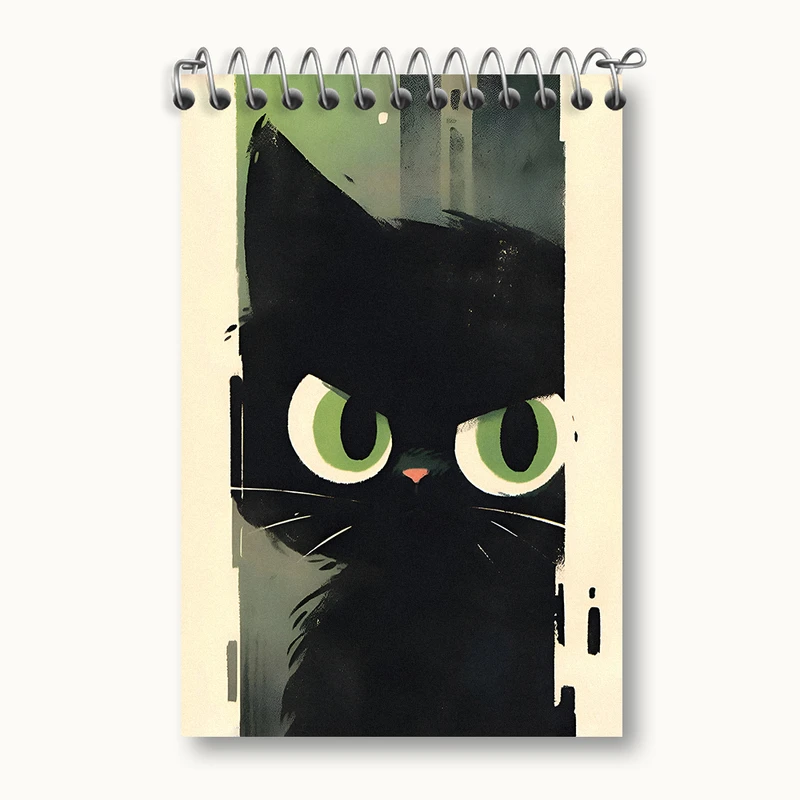 دفتر یادداشت 50 برگ خندالو طرح گربه سیاه کد N4304