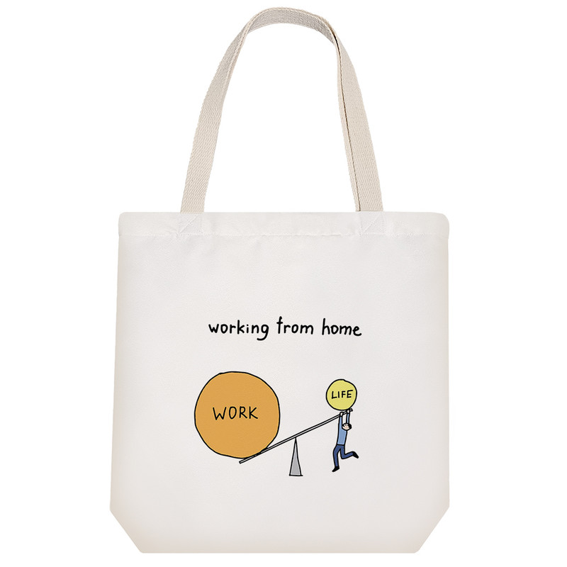 ساک خرید خندالو طرح Working From Home کد 6700