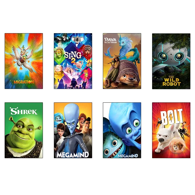 پوستر کارنيکا طرح انیمیشن Animation کد 34414 مجموعه 8 عددی