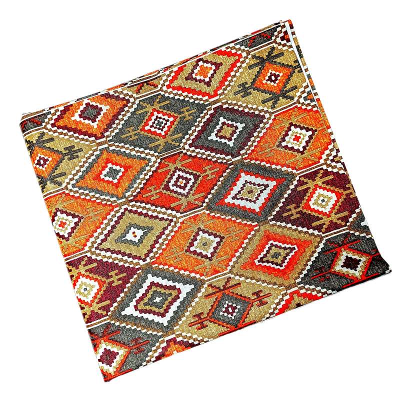 رومیزی طرح گلیم ترک مدل پارچه ای کد A140-T100cm