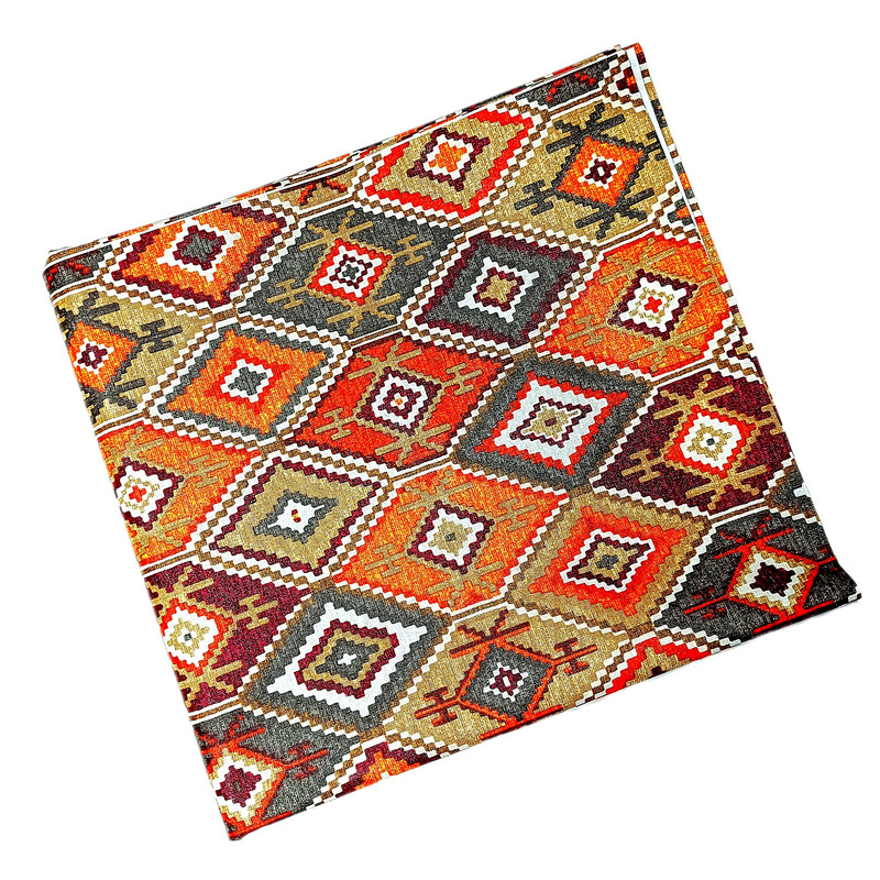 رومیزی طرح گلیم ترک مدل پارچه ای کد A140-T250cm