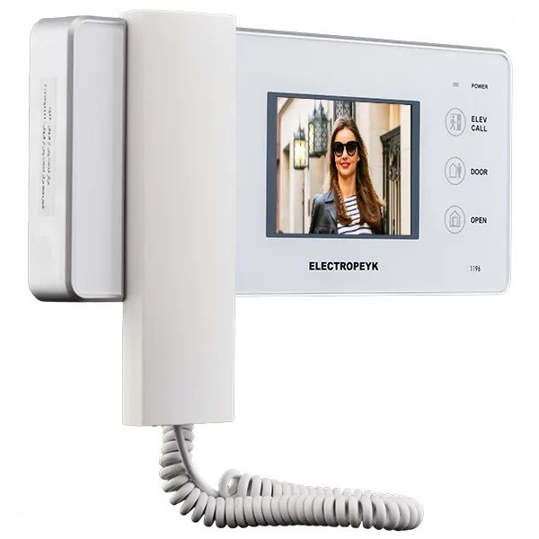 دربازکن تصویری الکتروپیک مدل FD1086/1196/White/1 یک واحدی باماژول ریموت دار