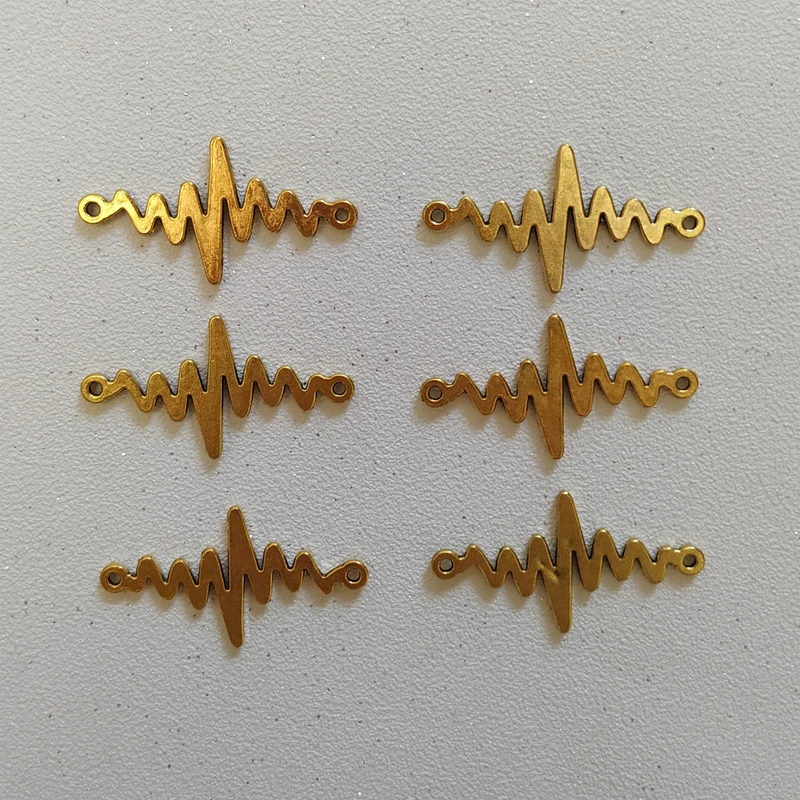 پلاک دستبند طرح ضربان کد HN1542 بسته 6 عددی