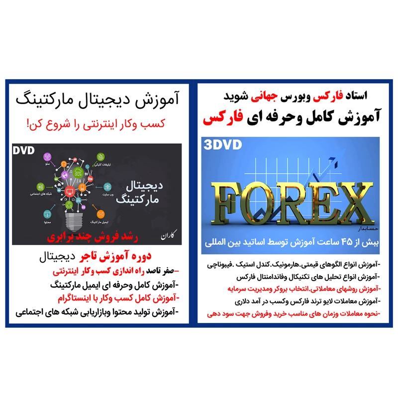 نرم افزار آموزش کامل و حرفه ای فارکس نشر حسابدار به همراه ویدئو آموزش دیجیتال مارکتینگ نشر کاران