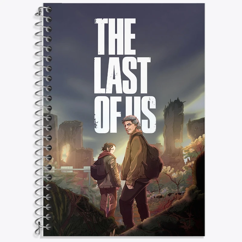 دفتر زبان 50 برگ خندالو مدل سه خط طرح لست آف آس (The Last Of Us) کد F1589