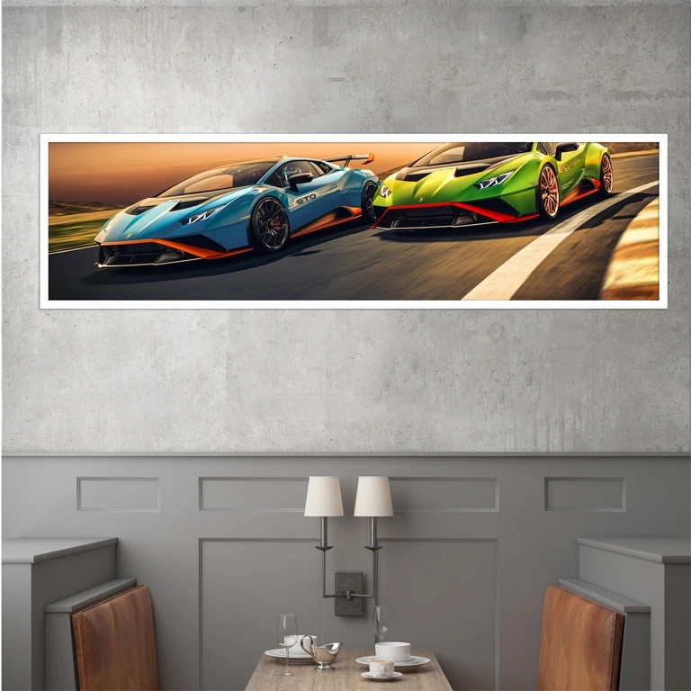 تابلو بکلیت طرح ماشین مسابقه ای لامبورگینی مدل کشیده W-7879