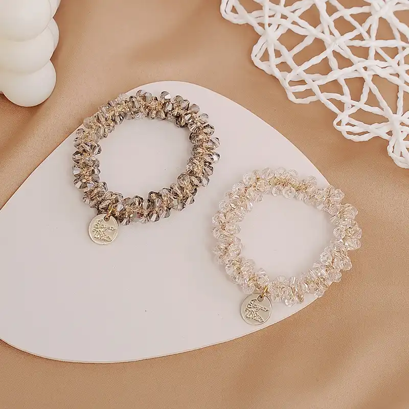 کش مو زنانه مدل کریستالی آویزدار