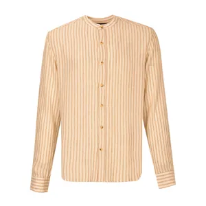 پیراهن آستین بلند مردانه بادی اسپینر مدل 3906 کد 1 رنگ کرم