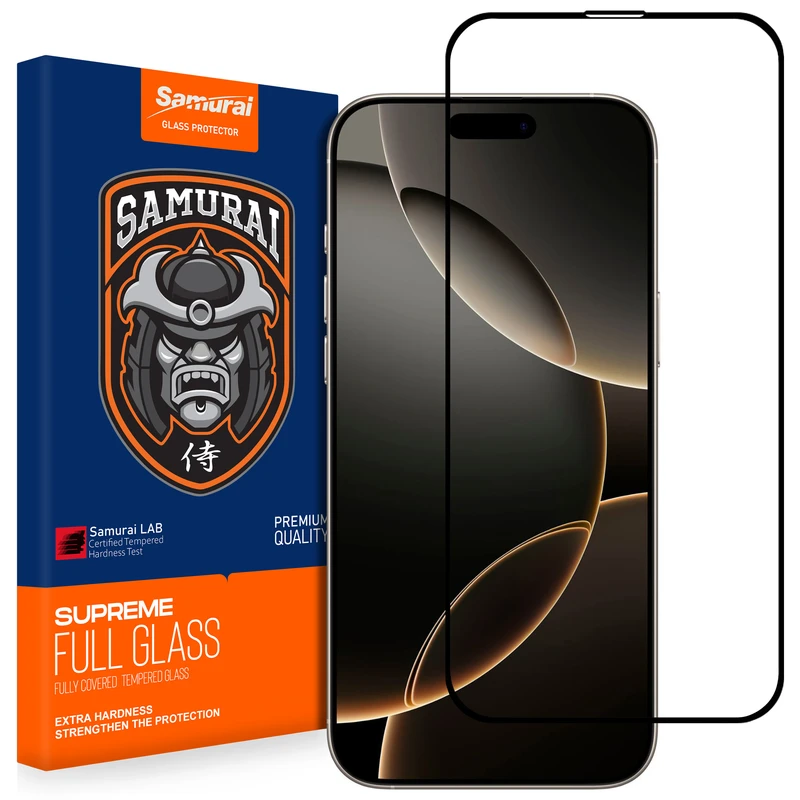 محافظ صفحه نمایش شیشه ای سامورایی مدل Glass Elite مناسب برای گوشی موبایل اپل iPhone 16 Pro 