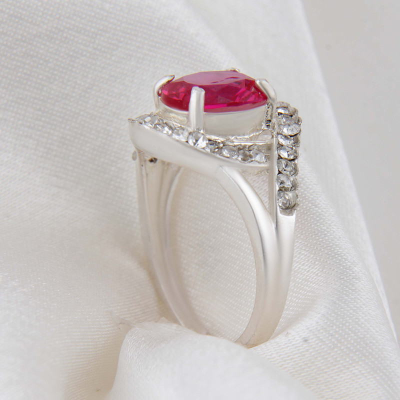 انگشتر نقره زنانه بازرگانی میلادی مدل سنگ کوارتز نگین برلیان بدون ریزش کد AW_669