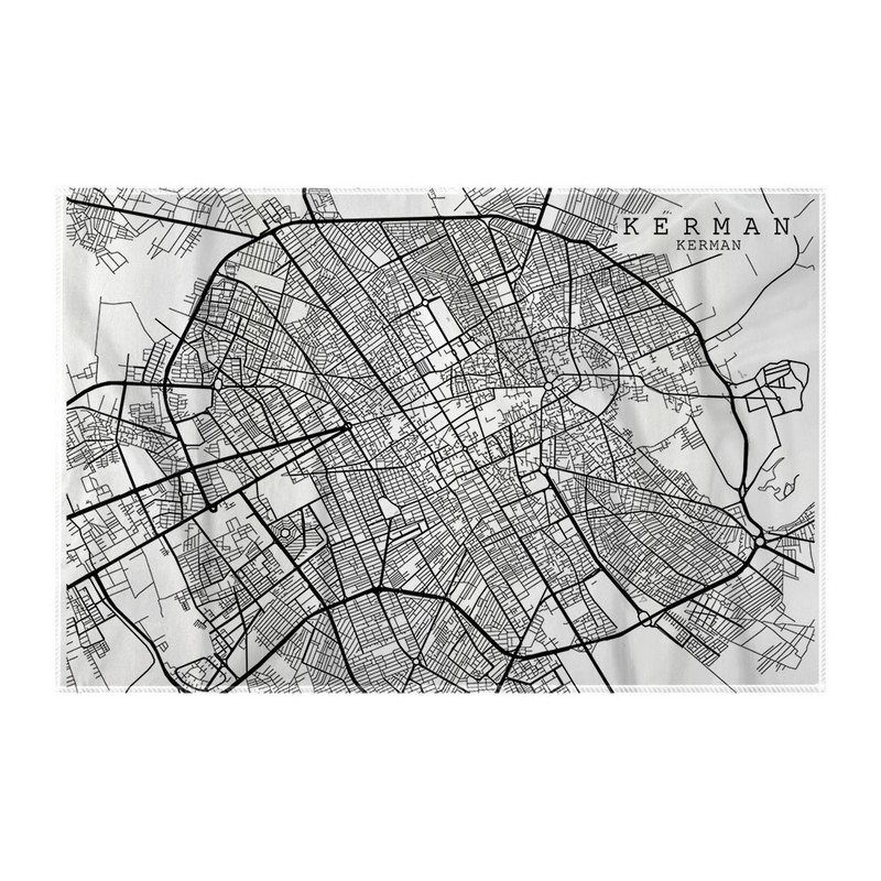 کاغذ کادو ترمه طراحان ایده مدل نقشه شهر کرمان کد map0518 سایز 57x37 سانتی متر