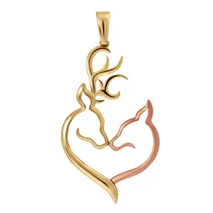 آویز گردنبند طلا 18 عیار زنانه اقلیمه مدل VT617