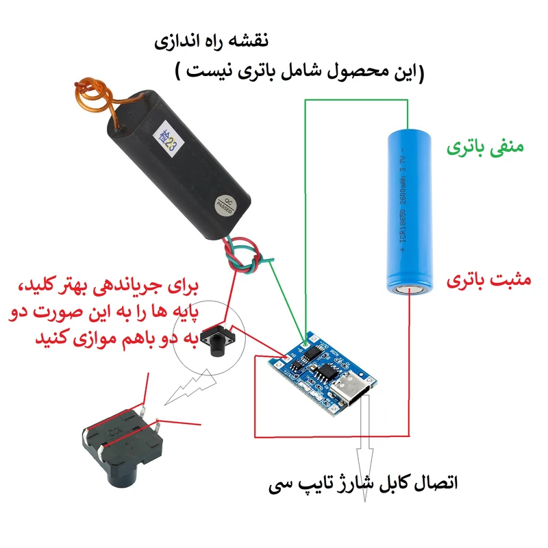 عکس شماره 3 : ماژول افزاینده ولتاژ جرقه زن مدل ku600kv