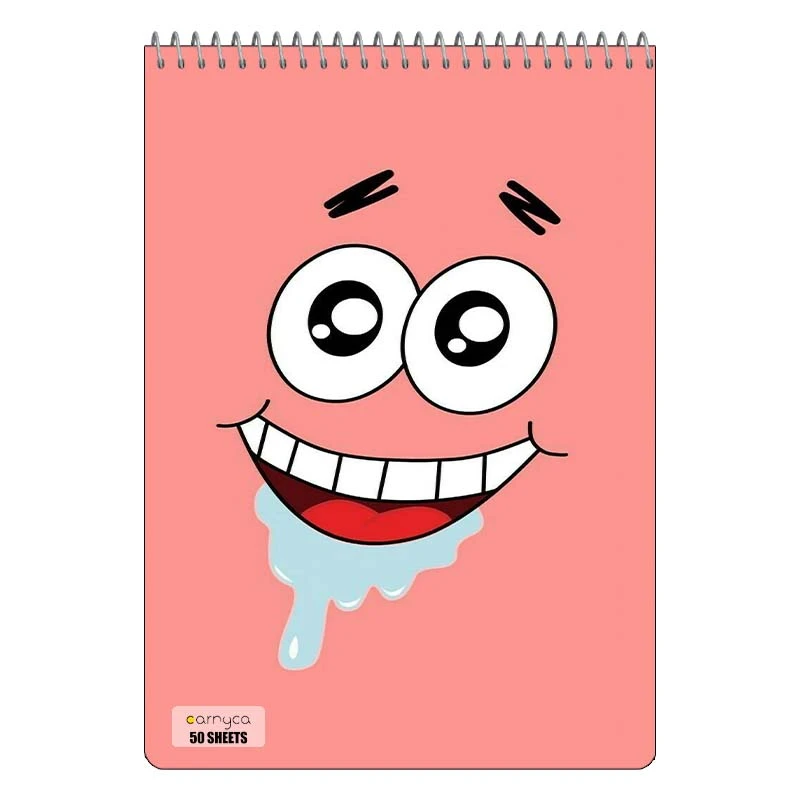 دفتر نقاشی 50 برگ سیمی کارنیکا طرح باب اسفنجی spong bob کد 48264