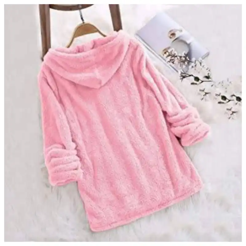 هودی زنانه مدل تدی بلند_S