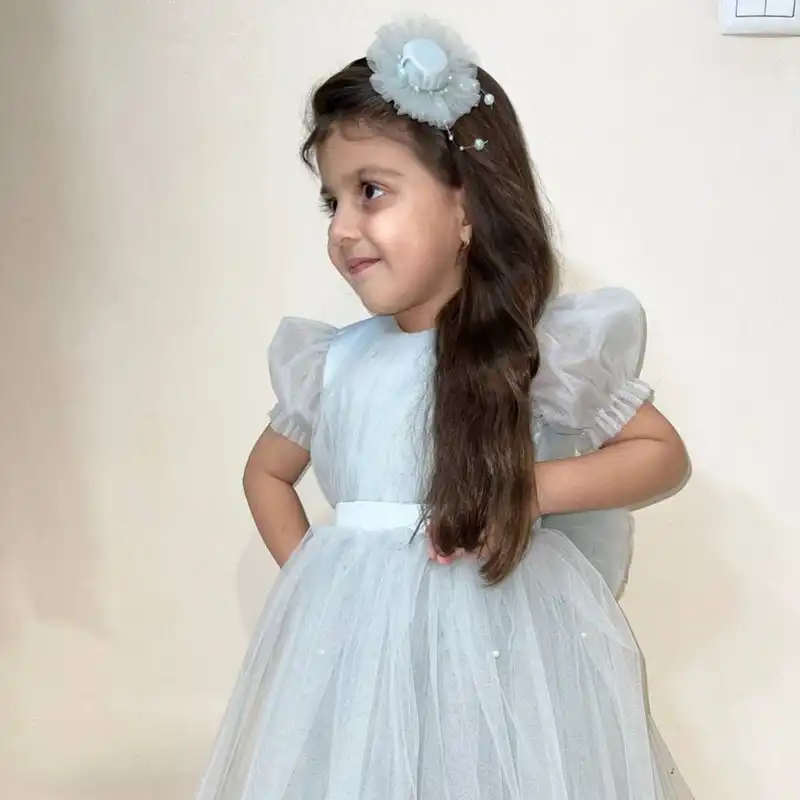 ست پیراهن و گیره مو دخترانه مدل مجلسی