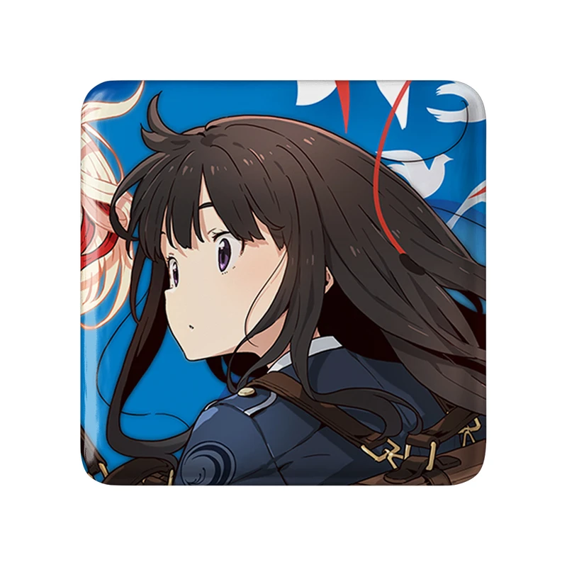 مگنت خندالو طرح تاکینا انیمه لیکوریس ریکویل Lycoris Recoil  مدل مربعی کد 23048