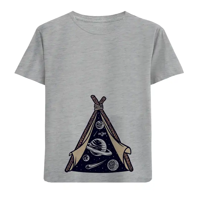 تی شرت آستین کوتاه بچگانه مدل چادر سیاره D408