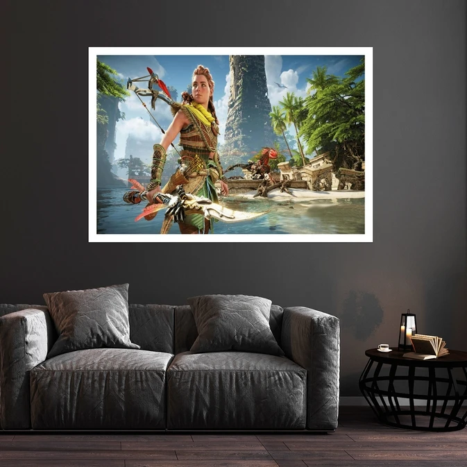 تابلو بکلیت طرح  انیمیشن Horizon Forbidden West مدل قاب شاسی W-s8806