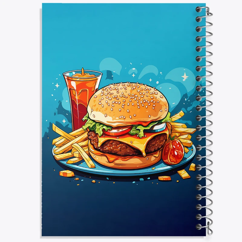 دفتر لیست خرید 50 برگ خندالو طرح فست فود (Fast Food) کد 36566
