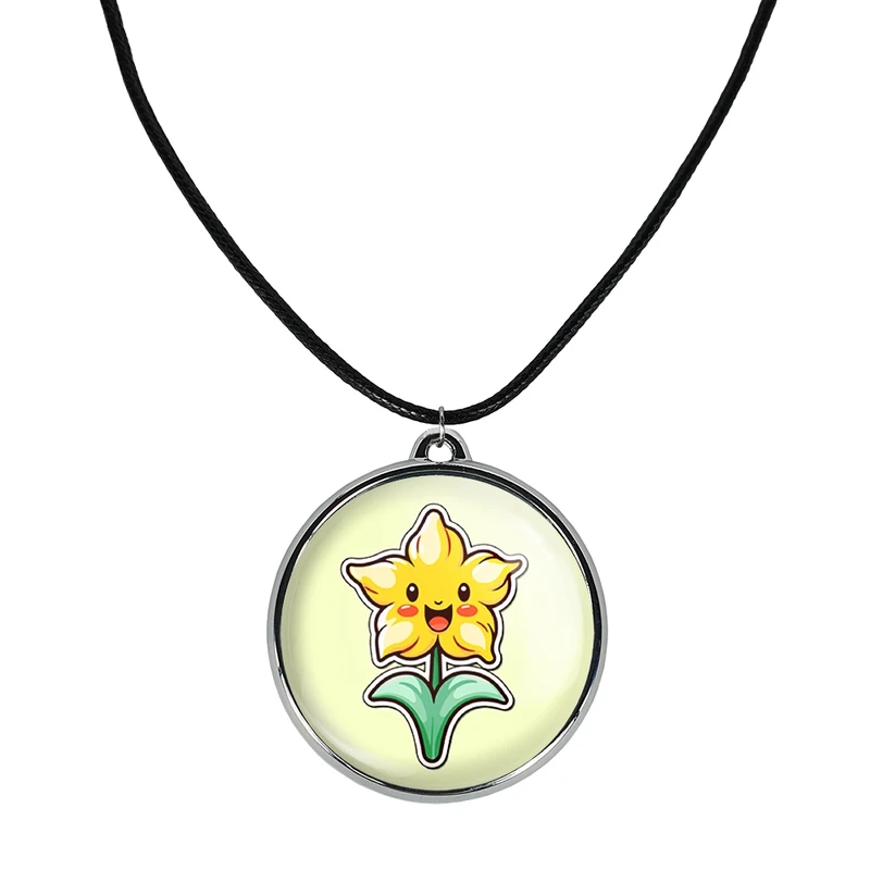 گردنبند خندالو مدل گل و گیاه کد 3664436645