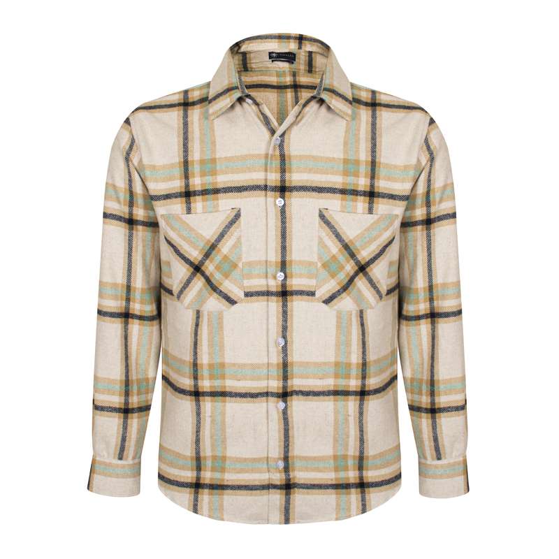 پیراهن آستین بلند مردانه ناوالس مدل AKITA پشمی ضخیم