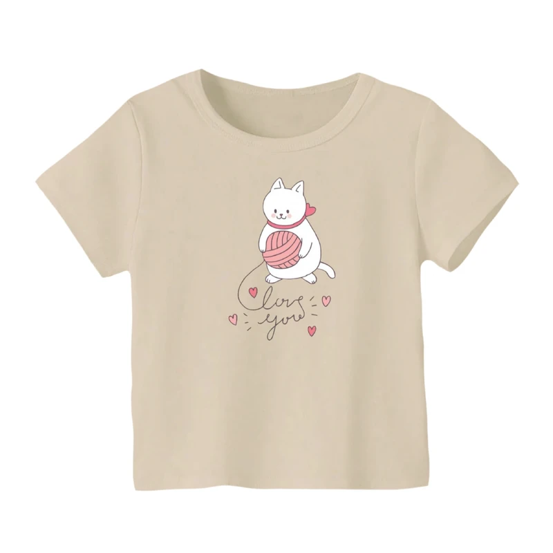 تی شرت آستین کوتاه بچگانه مدل گربه کد ۲۶