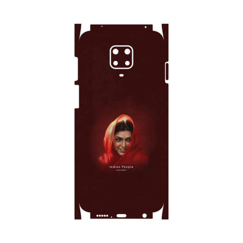 برچسب پوششی ماهوت مدل Portrait of an Indian Woman-FullSkin مناسب برای گوشی موبایل شیائومی Redmi Note 9 Pro