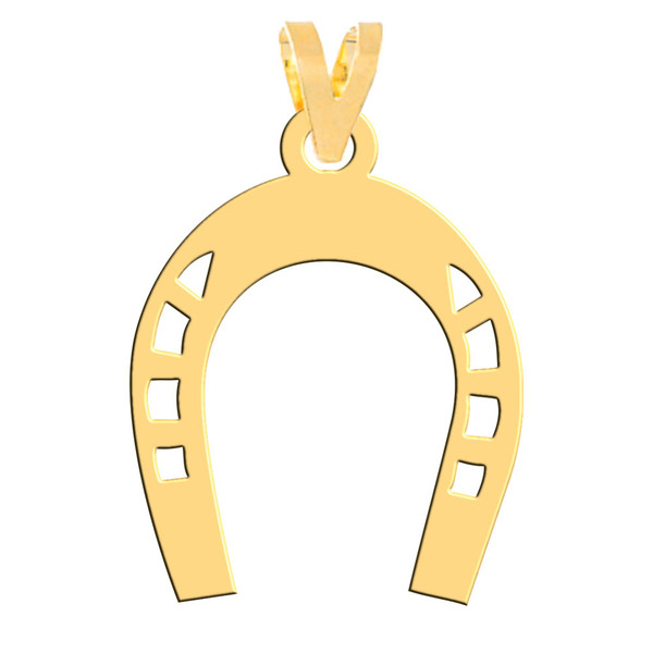 آویز گردنبند طلا 18 عیار زنانه فرشته مدل نعل اسب   WNL-000540