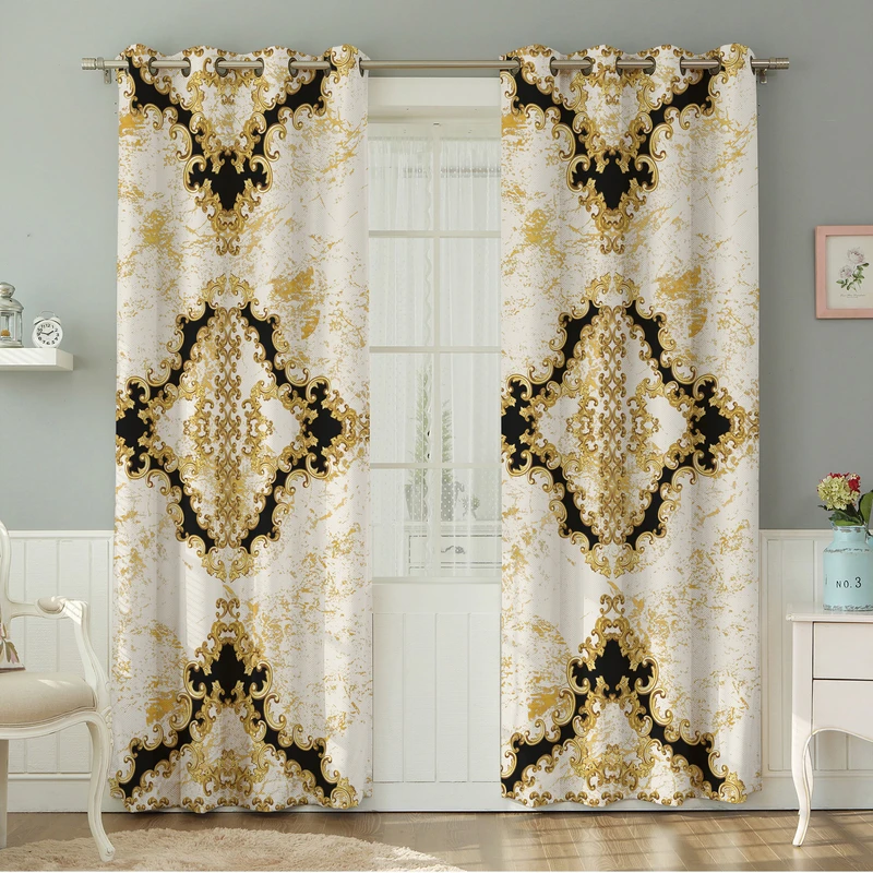 پرده نیروانا طرح سنتی   مدل هازان کد 4597 سایز 140×280 سانتی متر