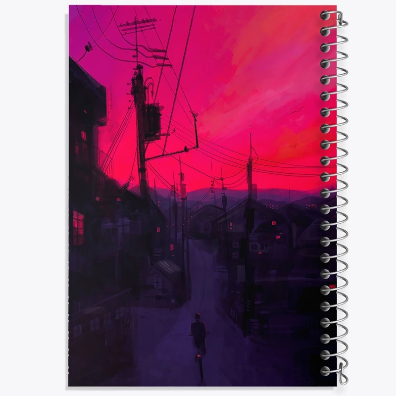 دفتر ژورنال نویسی 50 برگ خندالو مدل نقطه ای طرح غروب کد F20