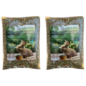 غذای خرگوش و خوکچه اوشکایا مدل Probiotic وزن 1 کیلوگرم بسته 2 عددی