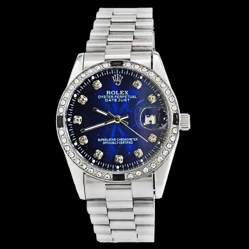 ساعت مچی عقربه‌ای مردانه مدل دورنگین قفل مخفی کد n -b