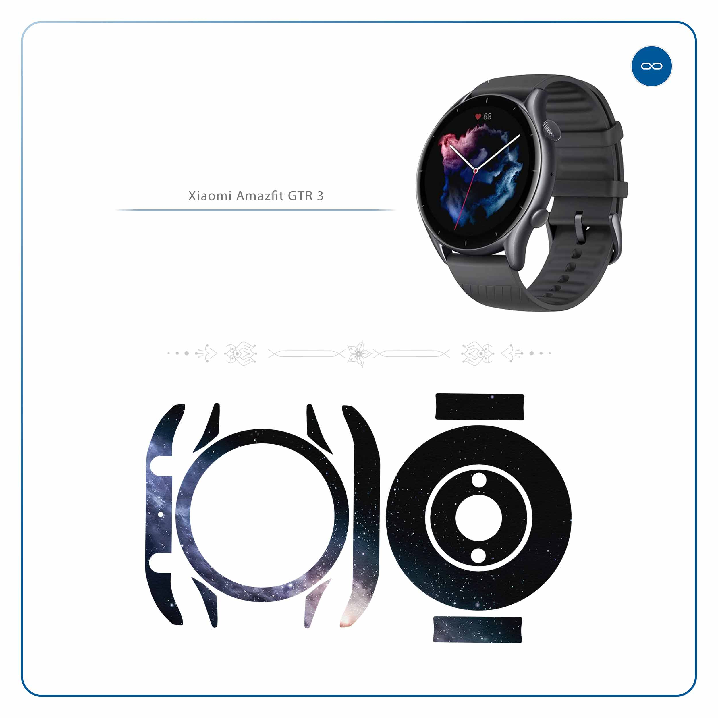 برچسب ماهوت طرح Universe-by-NASA-3 مناسب برای ساعت هوشمند آمازفیت GTR 3