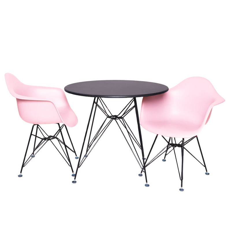 میز و صندلی ناهار خوری دو نفره مدل ایزی فلزی کد MF02