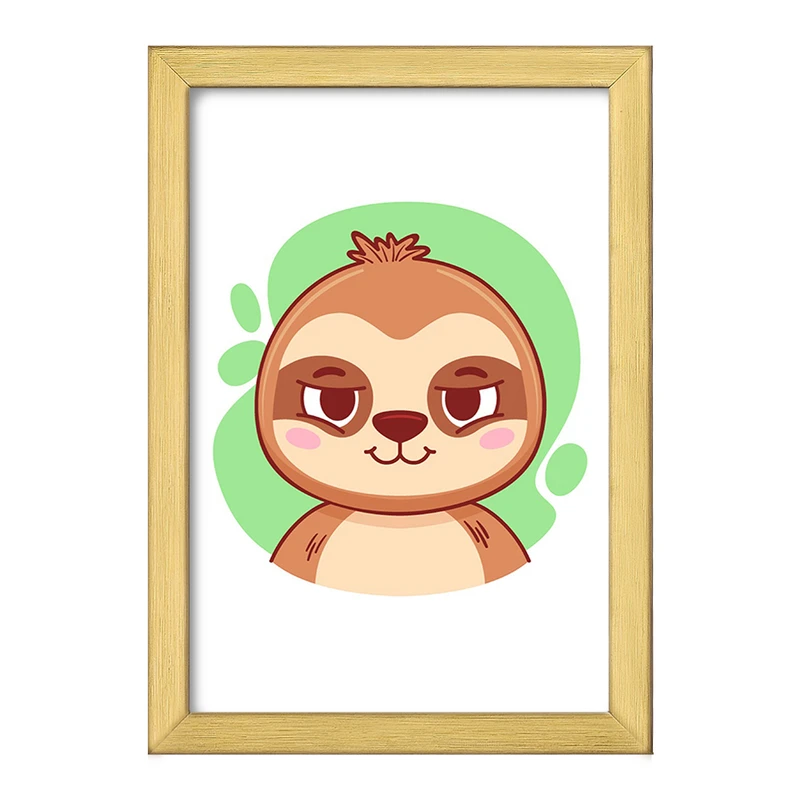 تابلو خندالو طرح تنبل حیوانات بامزه کد 37143