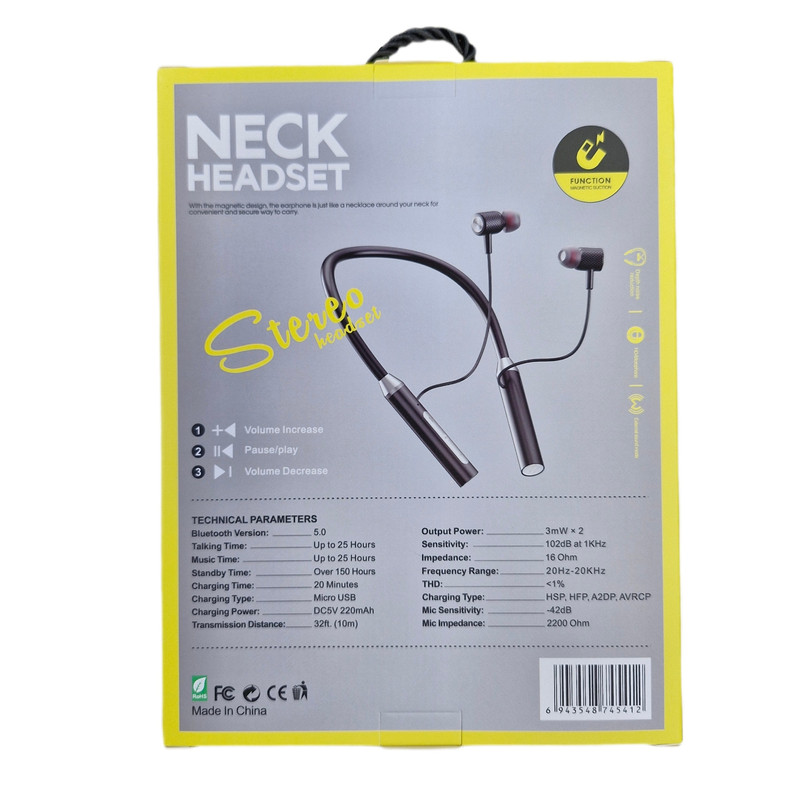 هدفون گردنی بلوتوثی مدل CT-202
